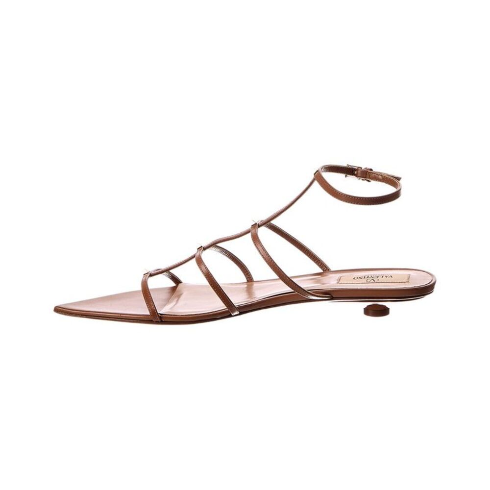 Valentino Rockstud 20 Leather Pump, Brown - Picture 2 of 5
